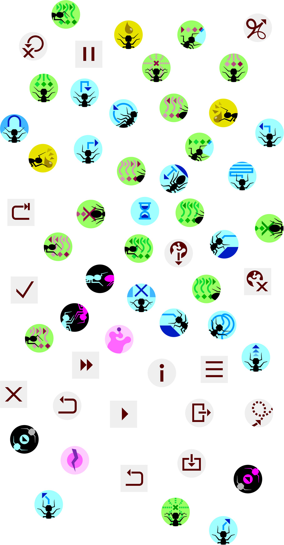 Ant mobile game: Icon design.