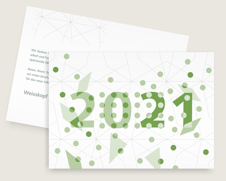 Weisskopf Partner: Neujahrskarte.